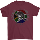 South Africa Bodybuilding Gym Training African Mens T-Shirt 100% Cotton Maroon