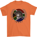 South Africa Bodybuilding Gym Training African Mens T-Shirt 100% Cotton Orange