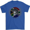 South Africa Bodybuilding Gym Training African Mens T-Shirt 100% Cotton Royal Blue