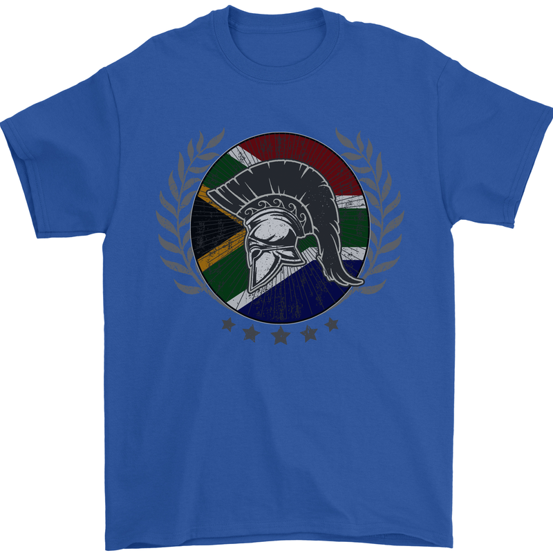 South Africa Bodybuilding Gym Training African Mens T-Shirt 100% Cotton Royal Blue