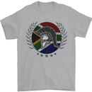 South Africa Bodybuilding Gym Training African Mens T-Shirt 100% Cotton Sports Grey