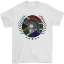 South Africa Bodybuilding Gym Training African Mens T-Shirt 100% Cotton White