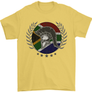 South Africa Bodybuilding Gym Training African Mens T-Shirt 100% Cotton Yellow