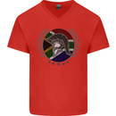 South Africa Bodybuilding Gym Training African Mens V-Neck Cotton T-Shirt Red