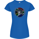 South Africa Bodybuilding Gym Training African Womens Petite Cut T-Shirt Royal Blue