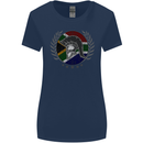South Africa Bodybuilding Gym Training African Womens Wider Cut T-Shirt Navy Blue