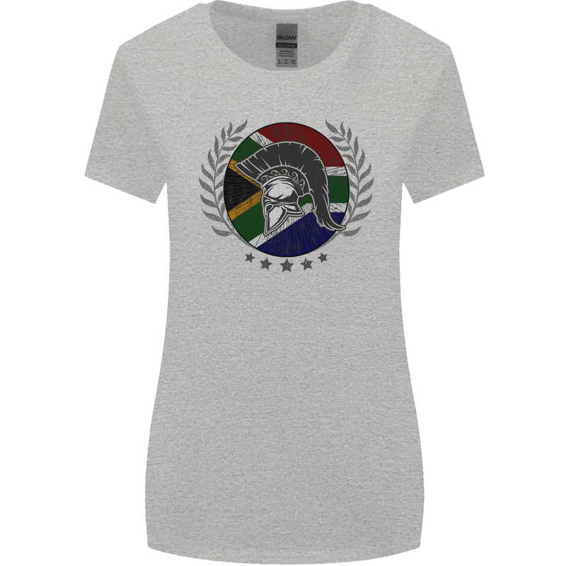 South Africa Bodybuilding Gym Training African Womens Wider Cut T-Shirt Sports Grey