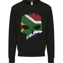 South Africa Skull African Flag Gym Biker Kids Sweatshirt Jumper Black