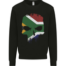 South Africa Skull African Flag Gym Biker Mens Sweatshirt Jumper Black