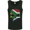 South Africa Skull African Flag Gym Biker Mens Vest Tank Top Black