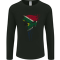 South Africa Skull Gym Training Bodybuilding Mens Long Sleeve T-Shirt Black