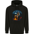 Space Camp Funny Astronaut Camping Mens 80% Cotton Hoodie Black