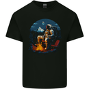 Space Camp Funny Astronaut Camping Mens Cotton T-Shirt Tee Top Black
