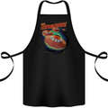 Space Conquerors Alien Flying Saucer UFO Cotton Apron 100% Organic Black