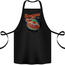 Space Conquerors Alien Flying Saucer UFO Cotton Apron 100% Organic Black