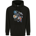 Space Corgi Dog Mens 80% Cotton Hoodie Black