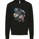 Space Corgi Dog Mens Sweatshirt Jumper Black