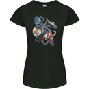 Space Corgi Dog Womens Petite Cut T-Shirt Black