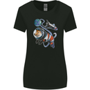 Space Corgi Dog Womens Wider Cut T-Shirt Black