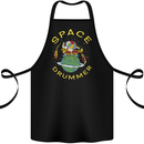 Space Drummer Drumming Astronaut Drum Cotton Apron 100% Organic Black