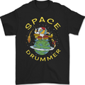 Space Drummer Drumming Astronaut Drum Mens Gildan Cotton T-Shirt Black