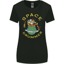 Space Drummer Drumming Astronaut Drum Womens Wider Cut T-Shirt Black