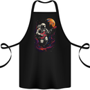 Space Gig An Astronaut Palying Electric Guitar Cotton Apron 100% Organic Black