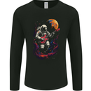 Space Gig An Astronaut Palying Electric Guitar Mens Long Sleeve T-Shirt Black