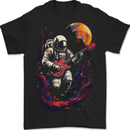 Space Gig An Astronaut Palying Electric Guitar Mens T-Shirt 100% Cotton BLACK