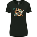 Space Halloween Pumpkin Astronaut Planet Womens Wider Cut T-Shirt Black