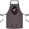 Space Planet Sun Flare Universe Cotton Apron 100% Organic Dark Grey