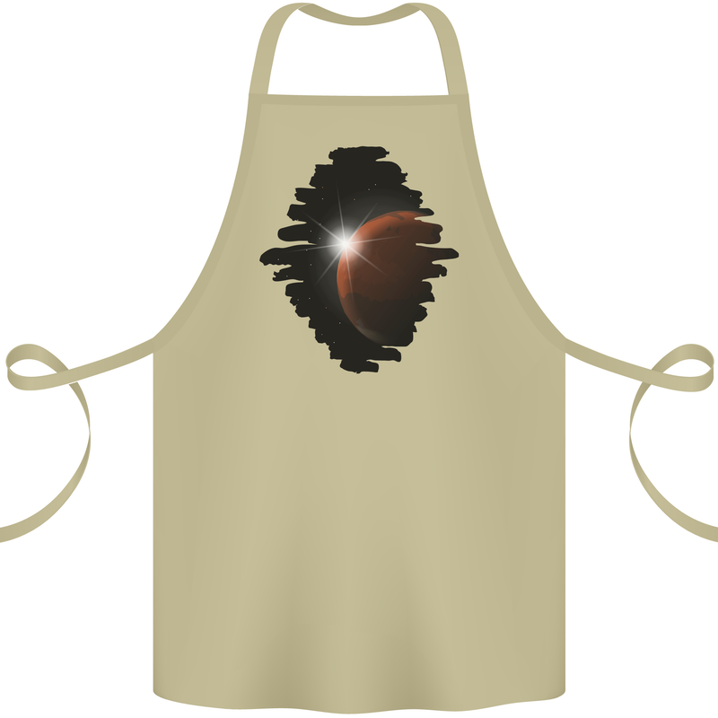 Space Planet Sun Flare Universe Cotton Apron 100% Organic Khaki