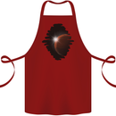 Space Planet Sun Flare Universe Cotton Apron 100% Organic Maroon
