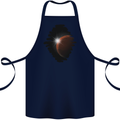 Space Planet Sun Flare Universe Cotton Apron 100% Organic Navy Blue