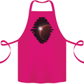 Space Planet Sun Flare Universe Cotton Apron 100% Organic Pink