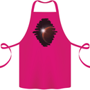 Space Planet Sun Flare Universe Cotton Apron 100% Organic Pink