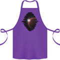 Space Planet Sun Flare Universe Cotton Apron 100% Organic Purple
