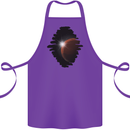 Space Planet Sun Flare Universe Cotton Apron 100% Organic Purple