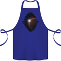 Space Planet Sun Flare Universe Cotton Apron 100% Organic Royal Blue