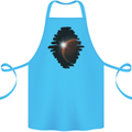 Space Planet Sun Flare Universe Cotton Apron 100% Organic Turquoise