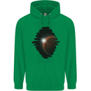 Space Planet Sun Flare Universe Mens 80% Cotton Hoodie Irish Green