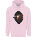 Space Planet Sun Flare Universe Mens 80% Cotton Hoodie Light Pink