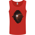 Space Planet Sun Flare Universe Mens Vest Tank Top Red