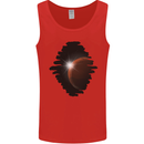 Space Planet Sun Flare Universe Mens Vest Tank Top Red