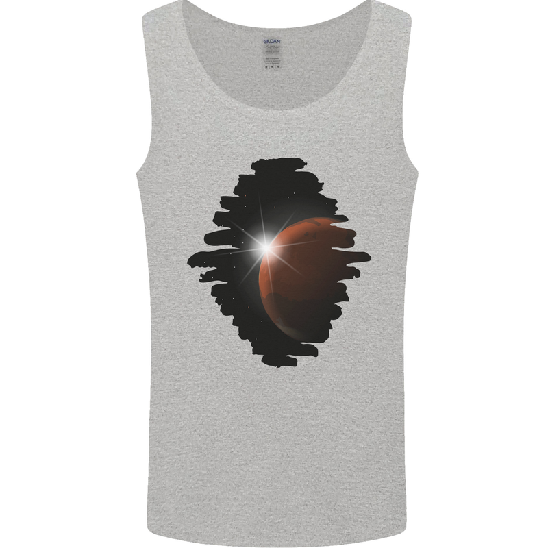 Space Planet Sun Flare Universe Mens Vest Tank Top Sports Grey
