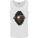 Space Planet Sun Flare Universe Mens Vest Tank Top White