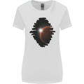 Space Planet Sun Flare Universe Womens Wider Cut T-Shirt White