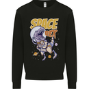 Space Rex Funny Astronaut Spaceman Dinosaur Kids Sweatshirt Jumper Black