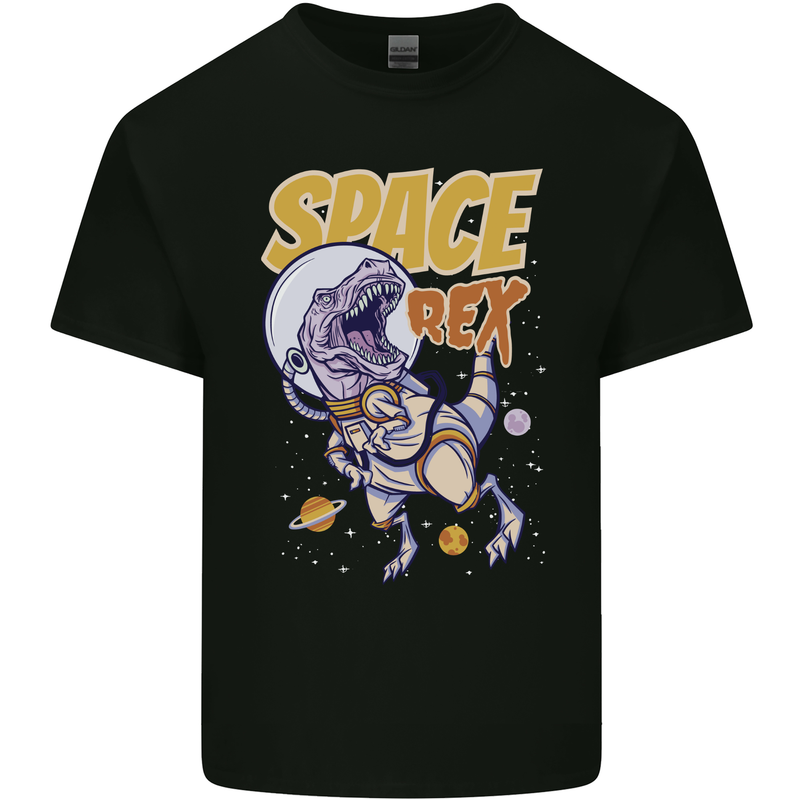 Space Rex Funny Astronaut Spaceman Dinosaur Kids T-Shirt Childrens Black