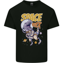 Space Rex Funny Astronaut Spaceman Dinosaur Mens Cotton T-Shirt Tee Top Black